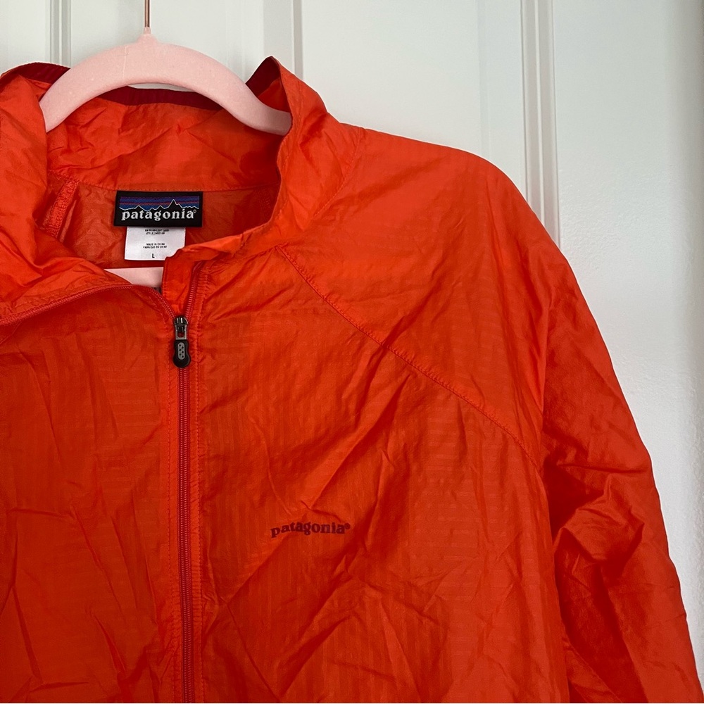 Patagonia Windbreaker Jacket Orange Large Lightweight Gorpcore - Picture 4 of 10
